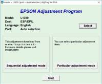 نرم افزار ریست EPSON L1300